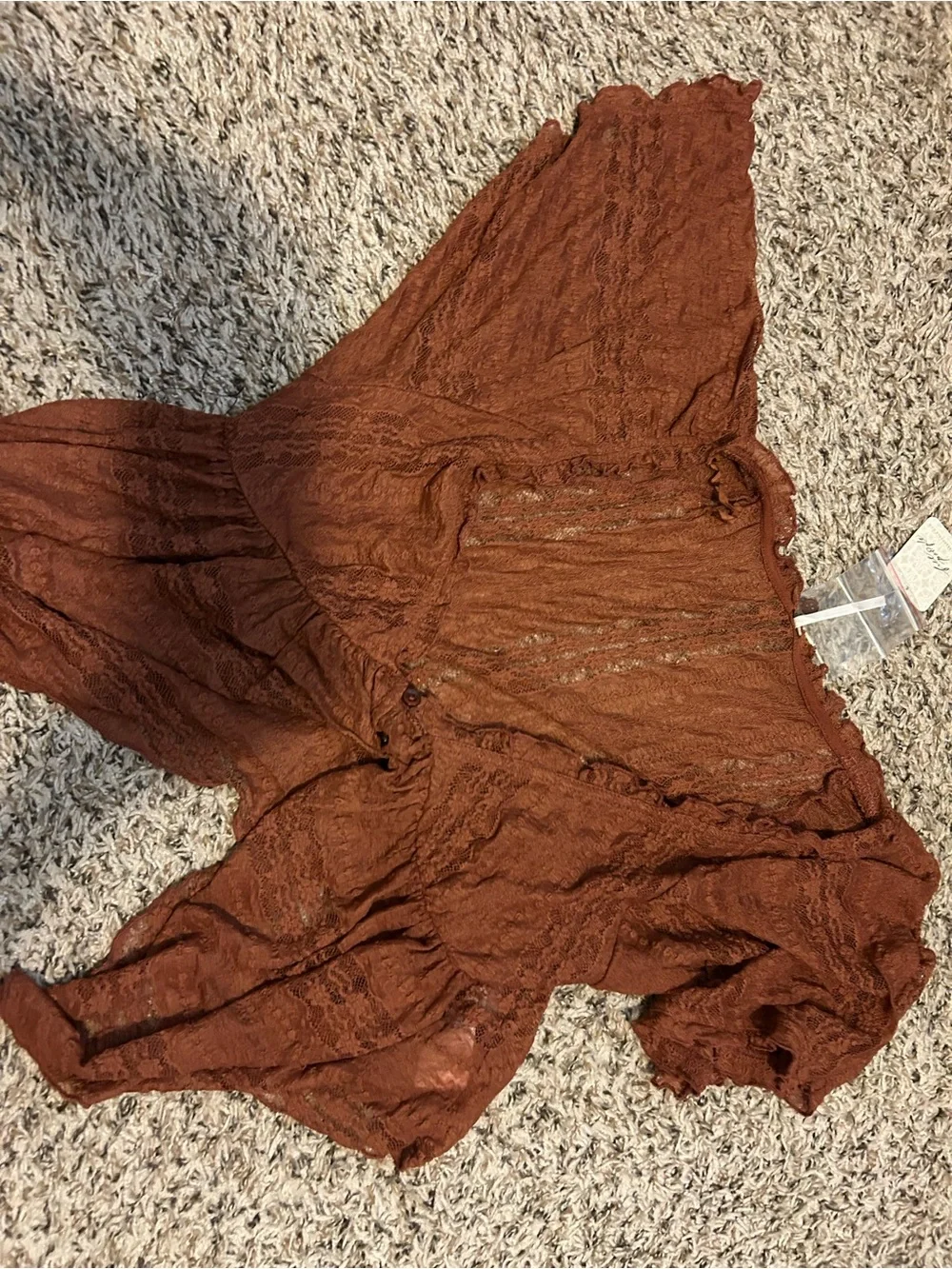 NWT Free People Women's In Your Dreams Lace Top - Sienna